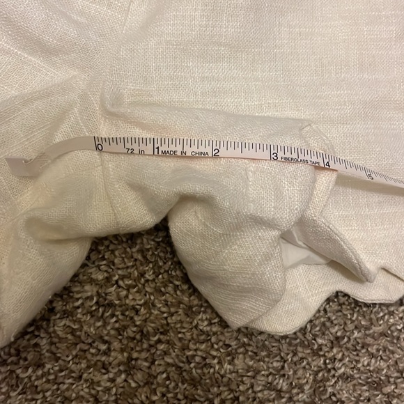 Alice collection Women's White linen blend Scalloped Hem Shorts size 4 - Picture 8 of 8